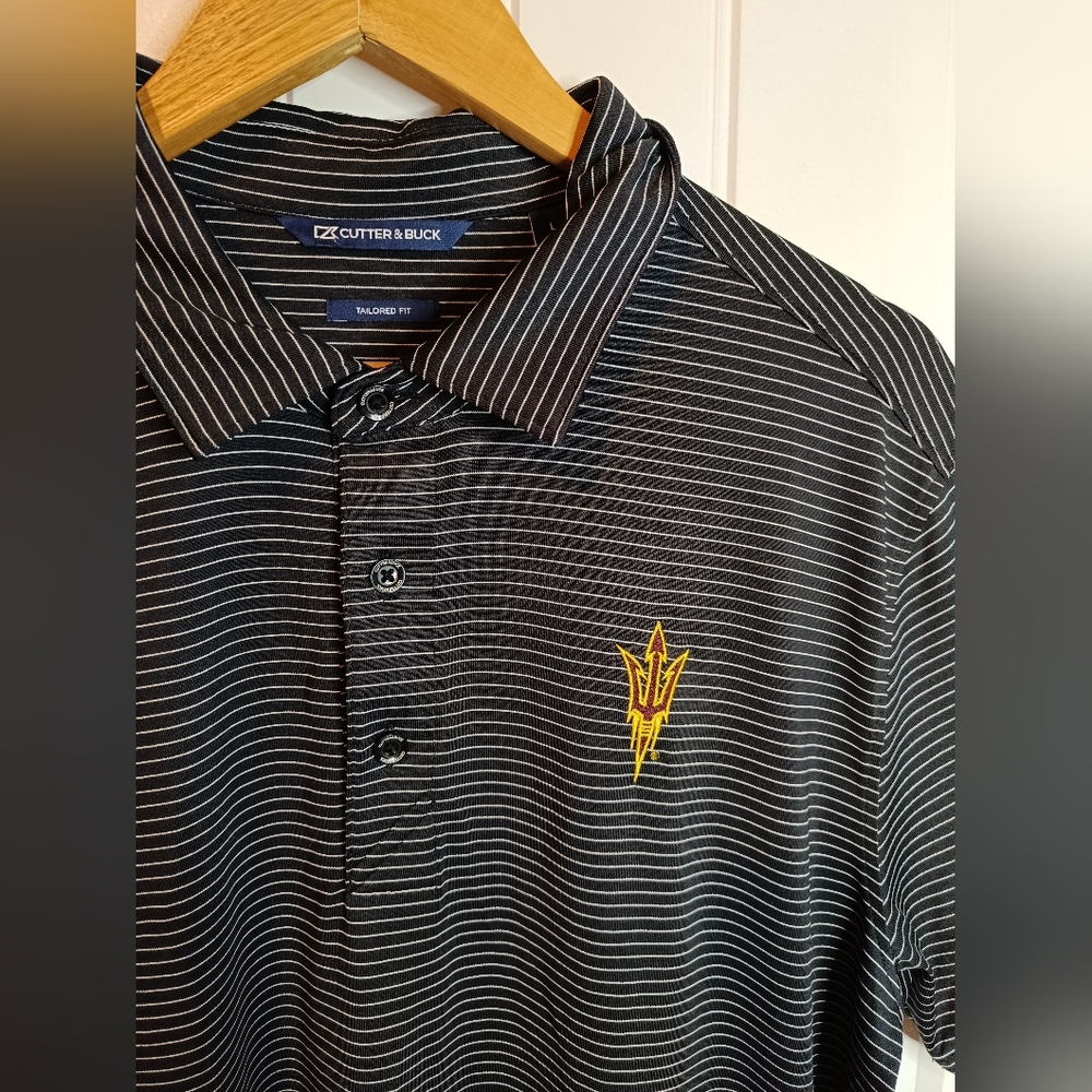 Large Cutter & Buck Arizona State Sun Devils Polo Football Golf Casual Travel